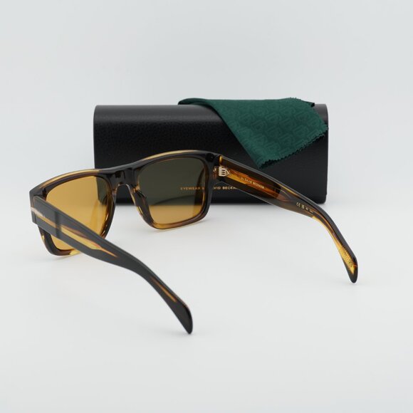 David Beckham DB 7000/S BOLD 0KVI Z0 Sunglasses Brown Square Frame, Blue Lenses - Picture 11 of 11